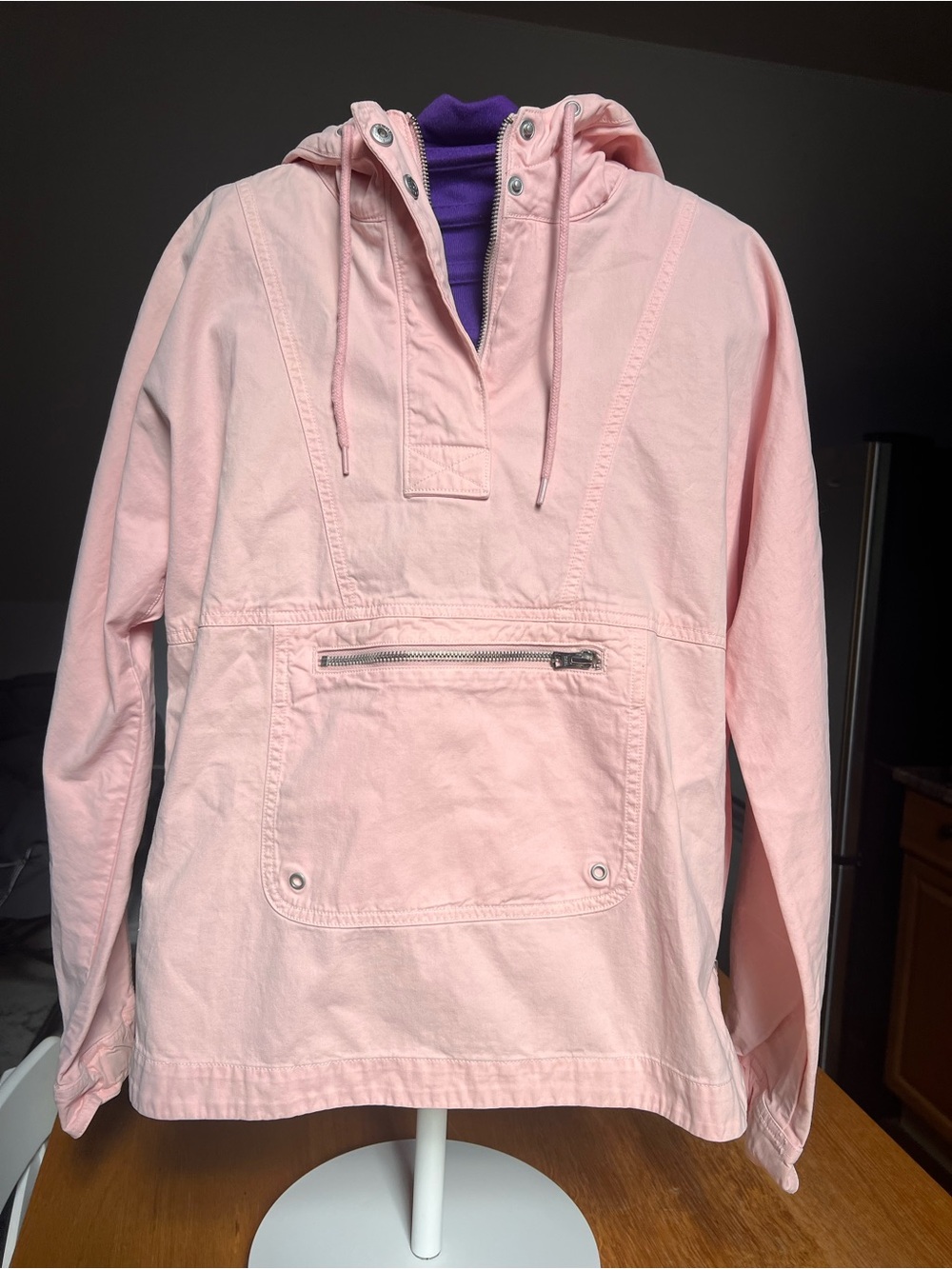 American Eagle Outfitters Light Pink Hooded Pullover jacket